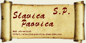 Slavica Paovica vizit kartica